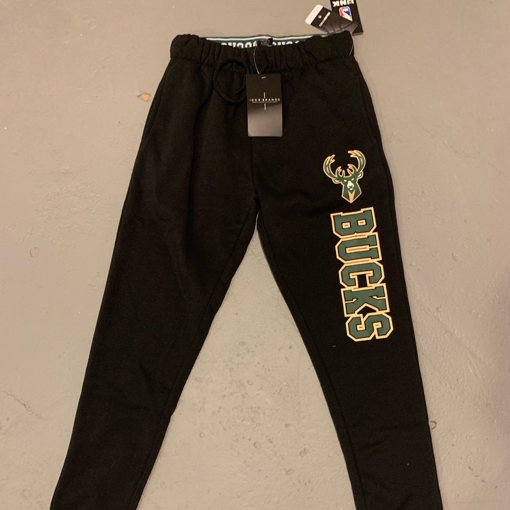 Black Milwaukee Bucks Basketball Sweatpant Jogger